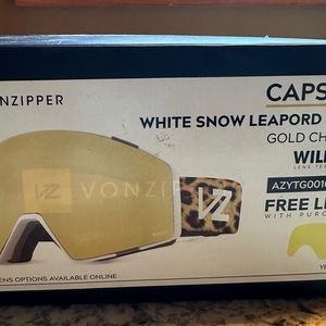 VON ZIPPER - GOGGLES - BAND LEOPARD - LENSE YELLOW/GOLD - IN THE BOX - NOT WORN